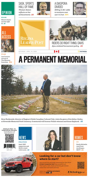 Cover of Regina Leader-Post