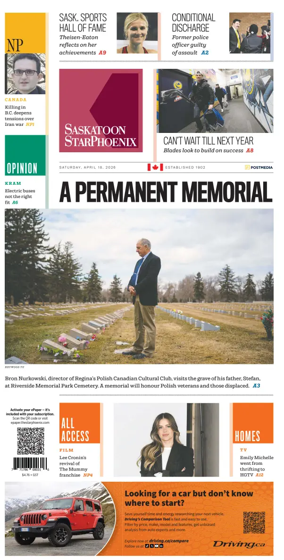 Cover of Saskatoon StarPhoenix