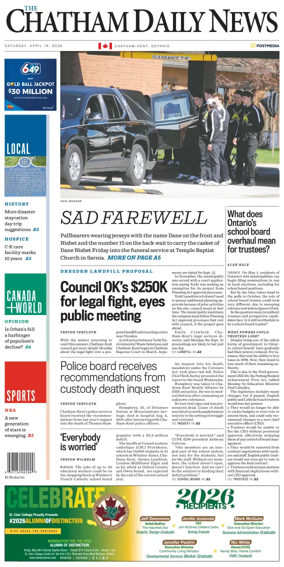 Cover of The Chatham Daily News