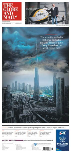 Cover of The Globe and Mail (Ontario Edition)