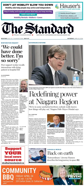 Cover of The Standard (St. Catharines)