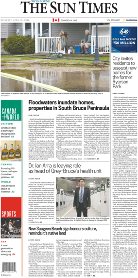 Cover of The Sun Times (Owen Sound)