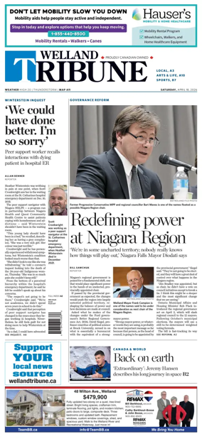Cover of The Welland Tribune