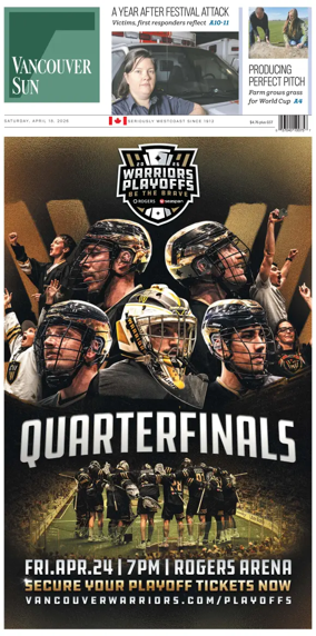 Cover of Vancouver Sun