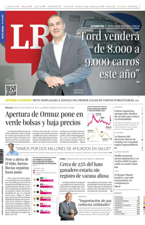 Cover of La Republica (Colombia)