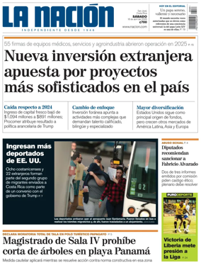 Cover of La Nacion (Costa Rica)