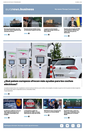 Cover of Euronews Business (Spanish) Compiled Edition