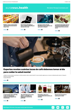 Cover of Euronews Health (Spanish) Compiled Edition