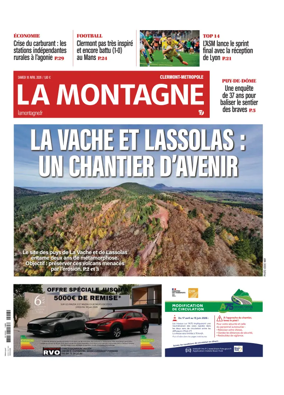 Cover of La Montagne (Clermont-Metropole)