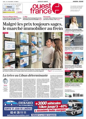 Cover of Ouest France (Angers / Segre)