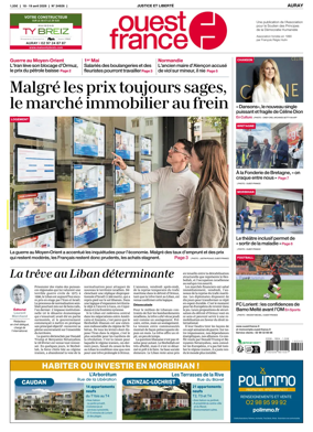 Cover of Ouest France (Auray)