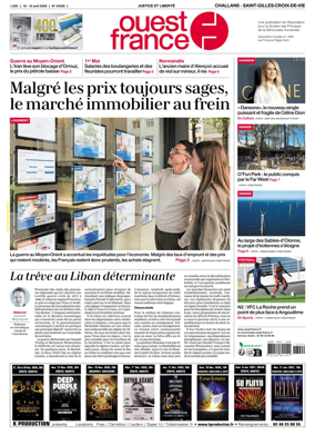 Cover of Ouest France (Challans / Saint-Gilles-Croix-de-Vie)