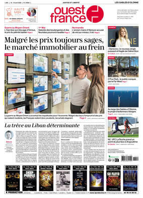Cover of Ouest France (Les Sables-d'Olonne)