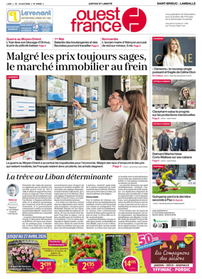 Cover of Ouest-France (Saint-Brieuc Lamballe)