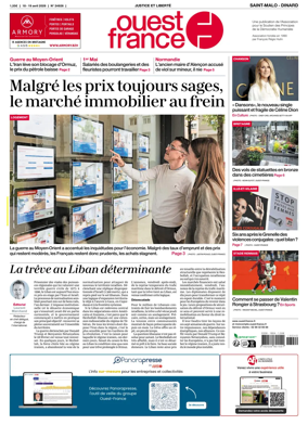 Cover of Ouest France (Saint-Malo)
