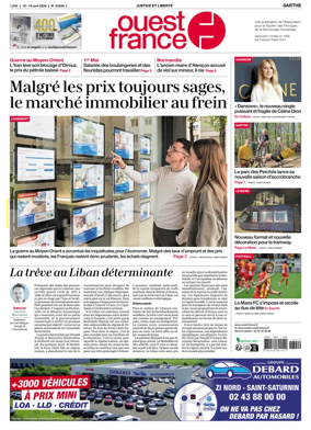 Cover of Ouest France (Sarthe)