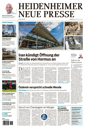 Cover of Heidenheimer Neue Presse