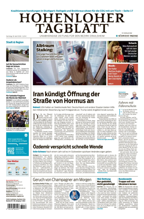 Cover of Hohenloher Tagblatt