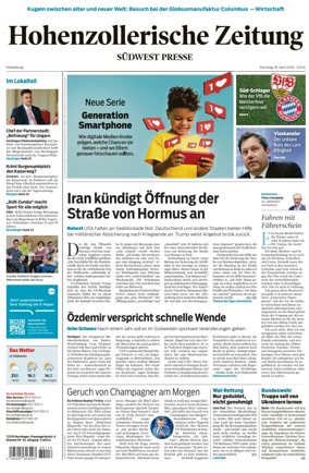 Cover of Hohenzollerische Zeitung