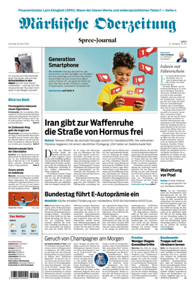 Cover of Markische Oderzeitung Spree-Journal
