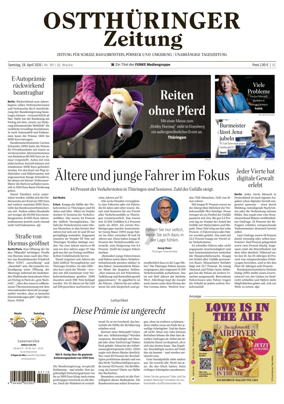 Cover of Ostthuringer Zeitung (Posneck)