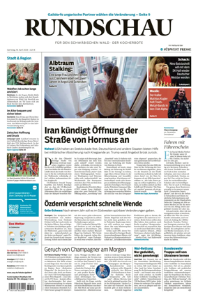 Cover of Rundschau fur den Schwabischen Wald – Der Kocherbote