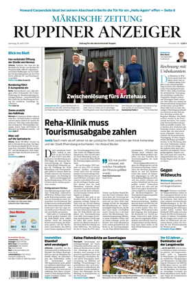 Cover of Ruppiner Anzeiger