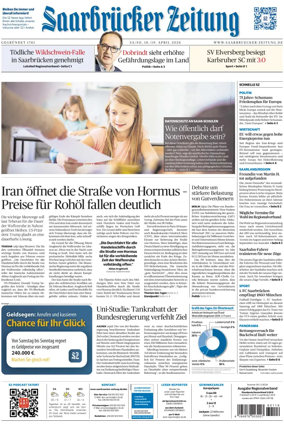 Cover of Saarbruecker Zeitung