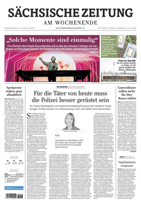 Cover of Sachsische Zeitung (Pirna Sebnitz)