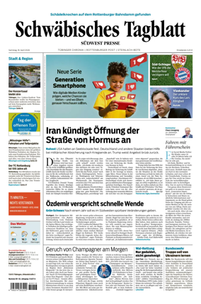 Cover of Schwabisches Tagblatt - Tubinger Chronik