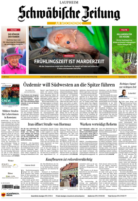 Cover of Schwabische Zeitung (Laupheim)