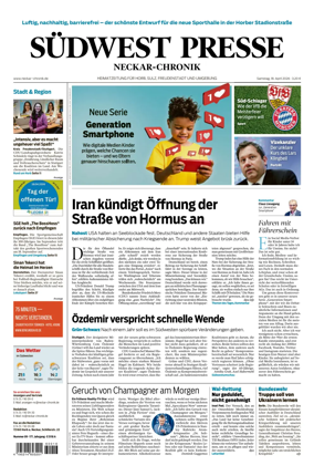 Cover of SUDWEST PRESSE - Neckar-Chronik