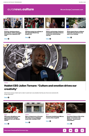 Cover of Euronews Culture and Sport Compiled Edition