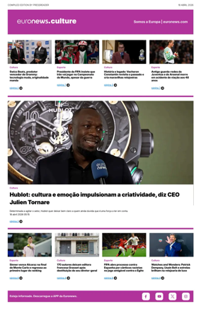 Cover of Euronews Culture and Sport (Portuguese)