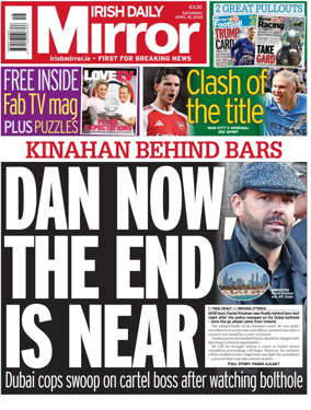 Cover of Irish Daily Mirror