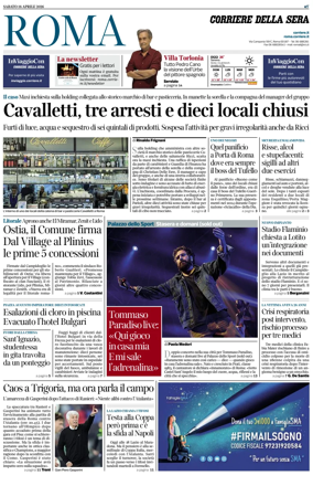 Cover of Corriere della Sera (Roma)