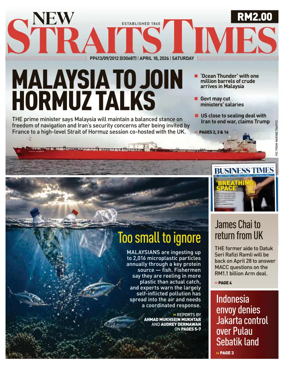 Cover of New Straits Times