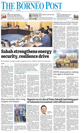 Cover of The Borneo Post (Sabah)