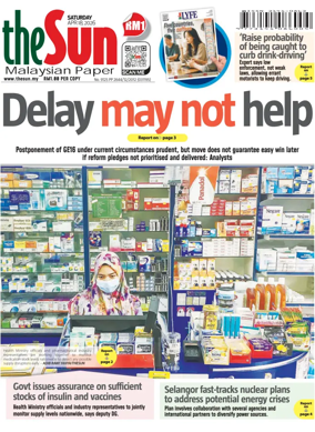 Cover of The Sun (Malaysia)
