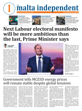 Cover of Malta Independent