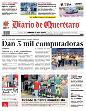 Cover of Diario de Queretaro