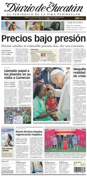 Cover of Diario de Yucatan