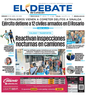 Cover of El Debate de Culiacan