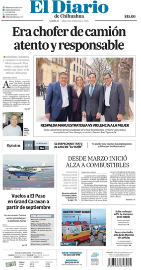 Cover of El Diario de Chihuahua