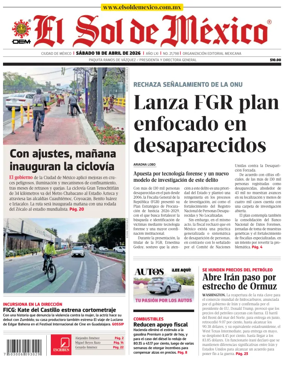Cover of El Sol de Mexico