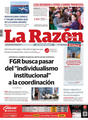 Cover of La Razon de Mexico