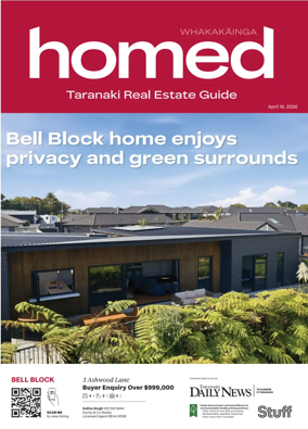 Cover of Homed Taranaki Daily News