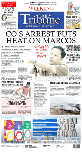Cover of Daily Tribune (Philippines)