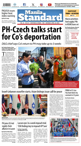 Cover of Manila Standard