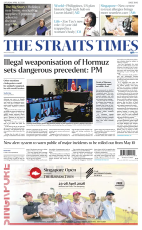 Cover of The Straits Times
